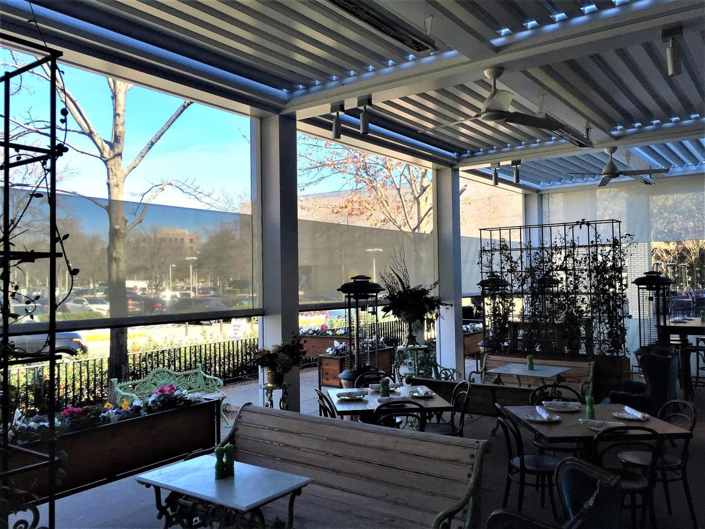 Restaurant patio enclosure